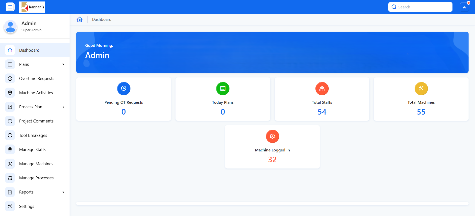 Machine & Time Sheet Management System